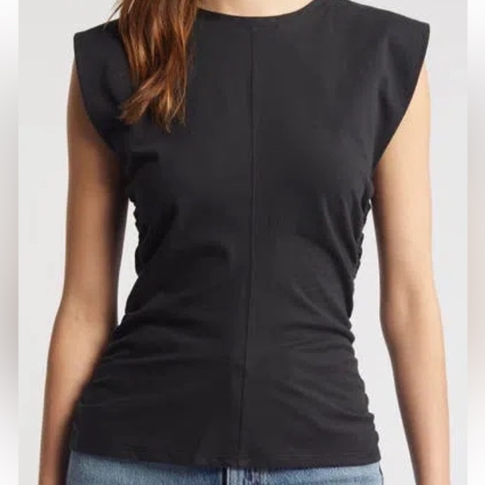 Rag & Bone Juliet Smocked Tank in Black, size XS